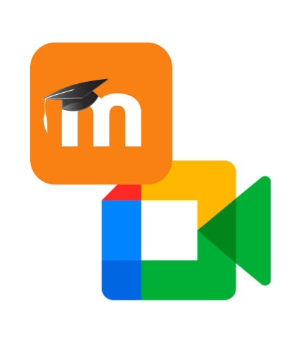 Logos de los gestores de contenidos académicos Moodle y Google Classroom de la Universidad de Ibagué 